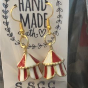 Circus tent earrings